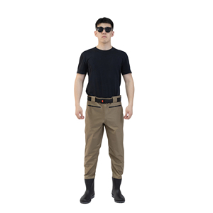 Meilleur <span class=keywords><strong>pantalon</strong></span> de pêche et de chasse unisexe <span class=keywords><strong>vert</strong></span> imperméable en PVC avec bottes intégrées - Bottes de pluie - Product Image 1