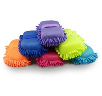 Éponge de lavage de voiture en microfibre chenille ultra-fine, outil multifonctionnel pour le detailing et le nettoyage automobile, outil de cirage en mousse