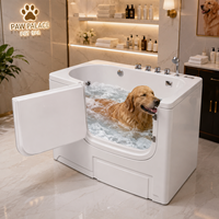 Baignoire pour animaux de compagnie en acrylique avec contrôle intelligent de la température et chromothérapie LED