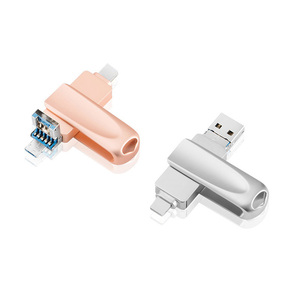 Unidad Flash USB Giratoria OTG 3 en 1, 2 en 1, USB2.0, 128 GB, 64 GB, 32 GB, 16 GB, Pendrive, 8 GB, Unidad Flash USB OTG para Teléfono <span class=keywords><strong>Celular</strong></span>, Caja de Pluma - Product Image 4