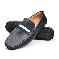 Chaussures en cuir respirantes à enfiler pour hommes, style britannique, mocassins décontractés à semelle souple, modèle VOGU F9977 rouge, pour l'année du Zodiaque