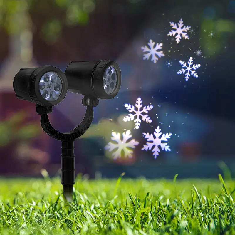 Kswing - Iluminação LED para projetor de Natal, decoração de Natal e feriados, floco de neve, para jardim e casa externa IP44