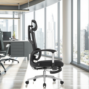 Silla de ordenador de personal de malla completa 6D Reposabrazos de <span class=keywords><strong>aluminio</strong></span> silla de oficina ergonómica Silla de juego con reposapiés - Product Image 5