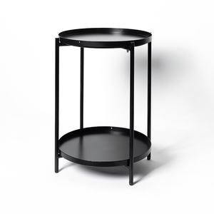 <span class=keywords><strong>Mesa</strong></span> lateral de metal de hierro <span class=keywords><strong>plegable</strong></span> de 2 capas moderna con bandeja <span class=keywords><strong>mesa</strong></span> de sofá extraíble para sala de estar dormitorio o uso en Hotel - Product Image 6