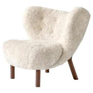 Poltrona Lounge Mid-Century Little <span class=keywords><strong>Petra</strong></span> VB1 con Poggiapiedi, Rivestimento in Pelle di Pecora, Prezzo di Fabbrica, per Appartamenti e Hotel - Product Image 5