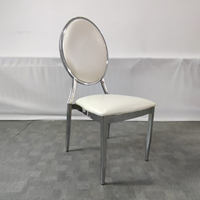 Chaise de banquet empilable en métal de luxe pour hôtel, mariage, événement, vente en gros