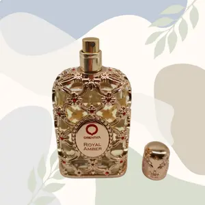 Botella de perfume de cristal Lattafa redonda vacía de 100ml al por mayor de lujo personalizada