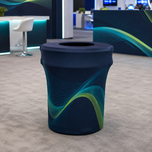 Hotel Service Area Trash Can Cover Spandex Fabric Waste Bin Cover for Facility Operations and Project Buyers - Product Image 1