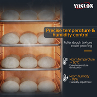 YOSLON Armoire de Fermentation Réfrigérée Commerciale Automatique à 18 Plateaux pour Boulangerie