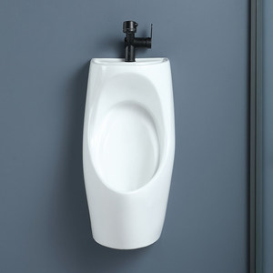 <span class=keywords><strong>Urinoir</strong></span> mural en céramique avec <span class=keywords><strong>lavabo</strong></span> intégré, blanc, pour hommes, idéal pour projets commerciaux et toilettes publiques, équipement sanitaire - Product Image 1