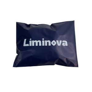 Biodegradable Wholesale Navy Blue Poly Mailer Bags with Custom White Print - Branded Shipping Envelopes - Product Image 4