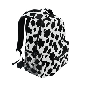High Quality Multifunction Waterproof <b>Backpack</b> Bags Customs logo Printing <b>Black</b> White School Bag - Product Image 2