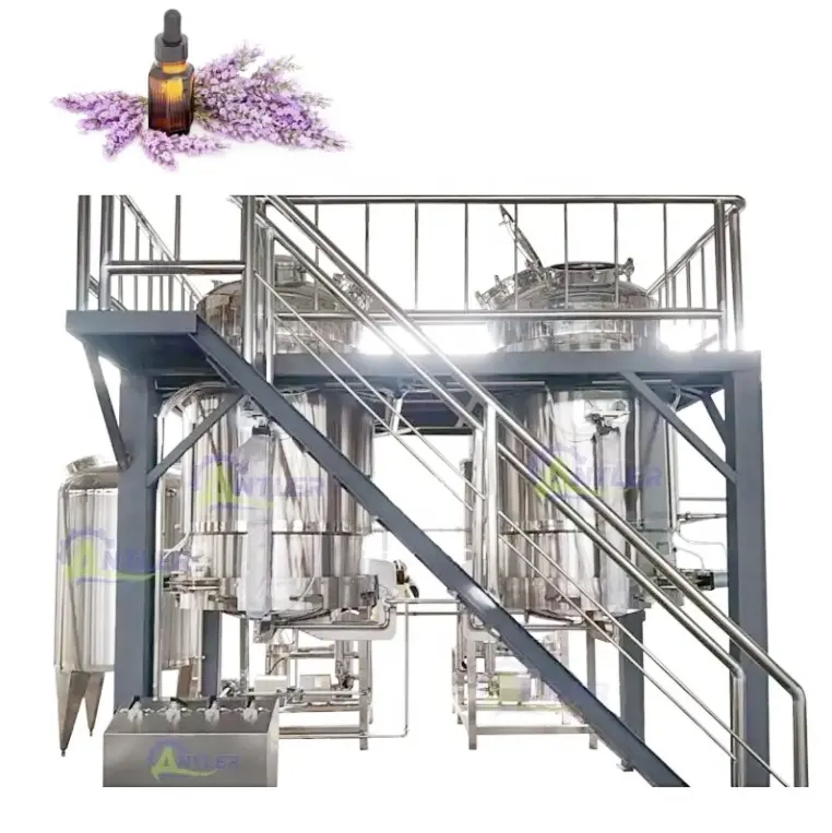 Máquina de destilação de óleo essencial de retificação de orvalho puro de grande capacidade