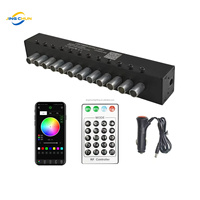 Motor de Luz de Fibra Óptica LED RGB de 12 V y 12 Orificios, 3 W/6 W/9 W, con Efecto de Estrella Fugaz, Clasificación IP44, Ra90 CRI, Control Remoto por Aplicación Móvil, Color Blanco