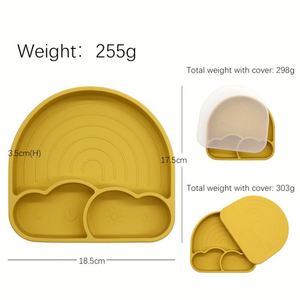 Plato de Silicona con Succión y Tapa para Bebés, con Compartimentos, para la Alimentación de Niños Pequeños, Apto para Alimentos, Venta al por Mayor - Product Image 3