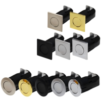 Serrure encastrée à ouverture par pression et bouton-poussoir pour meubles de camping-cars, yachts, armoires murales et tiroirs