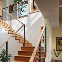 PRIMA Garde-corps vertical moderne en acier galvanisé et acier inoxydable pour extérieur et intérieur avec câble de tension