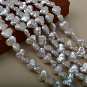 Juego de Accesorios para Collar y Pendientes Hechos a Mano, Perlas Sueltas de 12 mm, Naturales, Barrocas, de Trébol, Diamante, Perla Blanca, Dispersas, Púrpura - Product Image 1