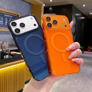 เคสโทรศัพท์มือถือ Senyork สีพื้นแบบแม่เหล็ก สำหรับ iPhone 17 16 15 pro max  วัสดุอะคริลิก TPU นิ่ม โปร่งใส ป้องกันแรงกระแทก - Product Image 2