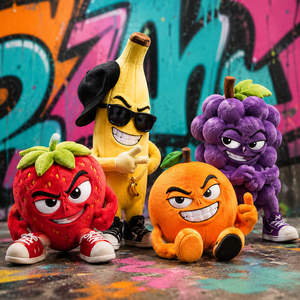 Jouets en peluche Kawaii en forme de fruits, personnalisables avec logo, pour machines à pinces, prix d'arcade et distributeurs automatiques – Vente directe usine - Product Image 1
