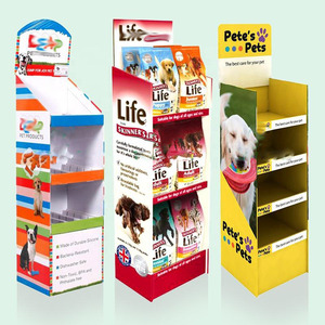 Tierbedarfsgeschäft Maßgefertigtes Karton-POP-Displayregal - Hundefutter-Halsband-Haustierbekleidungs-Ausstellungsständer - Product Image 2