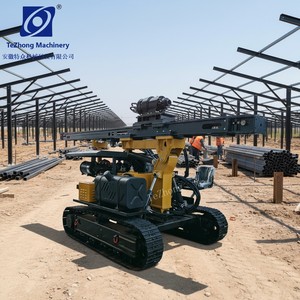 Pileuse solaire photovoltaïque, machine <span class=keywords><strong>de</strong></span> piquage hydraulique robuste avec châssis sur chenilles, pour l'installation <span class=keywords><strong>de</strong></span> fondations <span class=keywords><strong>de</strong></span> panneaux solaires - Product Image 3