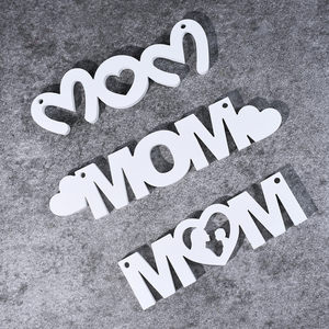LEQU Happy And Fun 3 Styles Mother's Day MOM Hanging Decor Silicone <b>Mold</b> Heart Wall Door Sign Resin <b>Mold</b> for Home Decoration Gif - Product Image 6