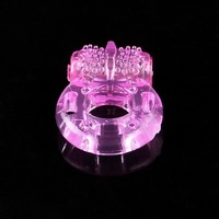 Bestseller Vibrierender Silikon-Penisring in Pink für Männer Erotikspielzeug