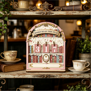 Nouveauté : Décoration de maison et de bureau, pour enfants et adultes, compteur de lecture en <span class=keywords><strong>bois</strong></span> DIY pour étagère, accessoires de comptage de livres en <span class=keywords><strong>bois</strong></span> à retourner - Product Image 3