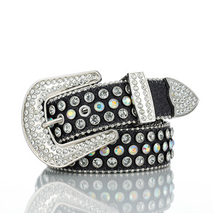<span class=keywords><strong>Ceinture</strong></span> en PU pour homme avec rivets, strass <span class=keywords><strong>et</strong></span> sequins 2025, <span class=keywords><strong>ceinture</strong></span> en acrylique premium pour <span class=keywords><strong>femme</strong></span> avec cristaux <span class=keywords><strong>et</strong></span> diamants – Vente en gros - Product Image 5