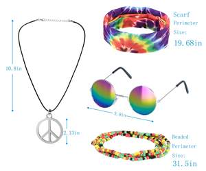 Camisa y chaleco bohemio para <span class=keywords><strong>hombre</strong></span>, traje de fiesta hippie con temática de los 70, a la venta, personalizado, con stock en madera, 1960s gear, venta al por mayor - Product Image 5