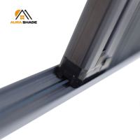 AURA SHADE Moustiquaire à cadre en aluminium coulissante et pliable pour fenêtre ou porte, écran anti-insectes plissé rétractable en polyester
