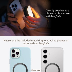 Lumière magnétique pour selfie pour iPhone, lumière de téléphone avec miroir, fixation instantanée pour MagSafe, pour selfies, vidéoconférence - Product Image 3