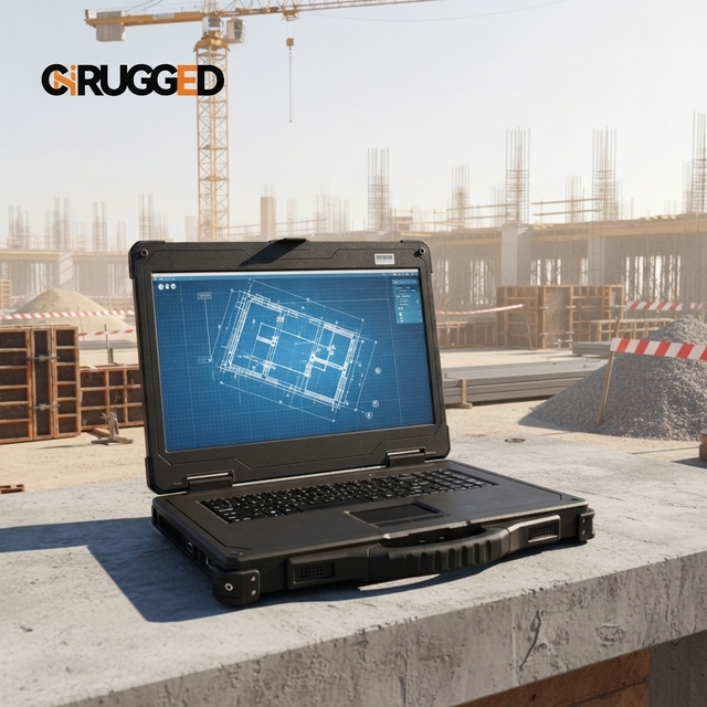 17.3'' Vibration Resistant Rugged Computer IP65 Fully Rugged Intel Ultra for Construction Site 1000-Nit Anti-glare Rugged Laptop