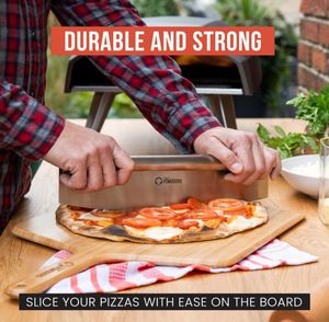 <span class=keywords><strong>Plateau</strong></span> à pizza en bois de bambou léger et écologique pour la cuisson de pizzas <span class=keywords><strong>maison</strong></span>, pain, <span class=keywords><strong>fromage</strong></span>, spatule, bloc à découper, ustensiles de cuisine - Product Image 2