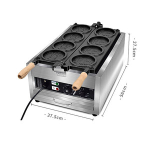 Vente en gros <span class=keywords><strong>de</strong></span> gaufrier gaufrier commercial Machine à pain électrique commerciale Machine à tarte antiadhésive en or 3000W - Product Image 2