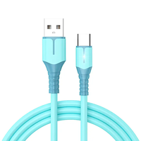 Câble de charge et de données USB Type-C 8 broches V8 à LED liquide super rapide 120W 6A compatible avec iPhone Xiaomi Samsung pour imprimantes