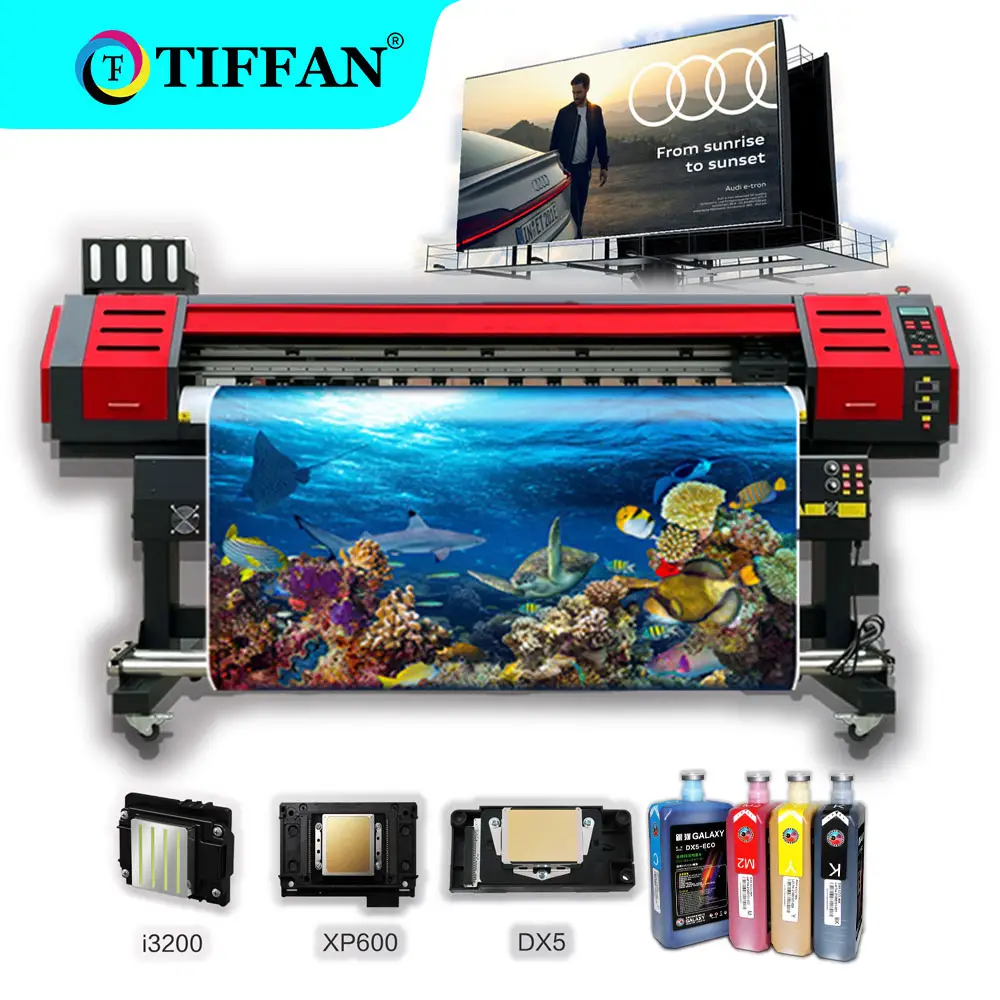 TIFFAN Harga Mesin Máy In Da Kỹ Thuật Số Máy In Vẽ Ngoài Trời Gran Formato Impresora Máy In Phun Latex 1.6M Máy In Dung Môi Sinh Thái