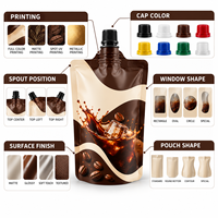 Concentré de café froid personnalisé en pochette souple avec bec verseur pour café à emporter, vente au détail, bureau, voyage, approvisionnement en gros