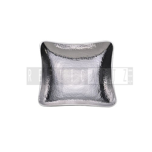 Cuenco cuadrado decorativo de metal para servir comida bebidas tocador desayuno fiestas bodas picnics - Product Image 2