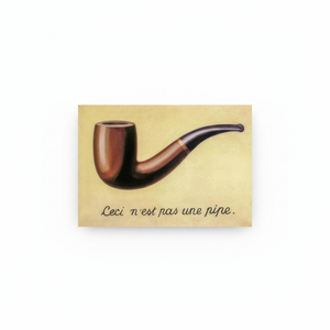 Arte en lienzo de filosofía surrealista: Impresión de Ceci nest pas une pipe, arte en vidrio templado - Product Image 2