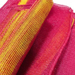 Sac personnalisable en maille PE avec impression offset pour emballage d'ail et d'agriculture recyclable 37x65cm Sac fenêtré - Product Image 1