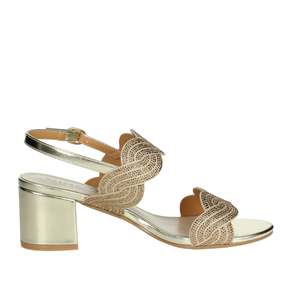 Sandalias de Tacón Cinzia Soft Donna, Color Dorado Metálico, Tacón Cuadrado, Zapatos de Moda para Mujer, Talla 36 - Product Image 3