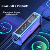 Nouveau 22.5W 8*18650 PD Charge Rapide Transparent Mobile Power Bank 20000 MAh Power Bank Cadeau Logo Personnalisé Power Bank Kit