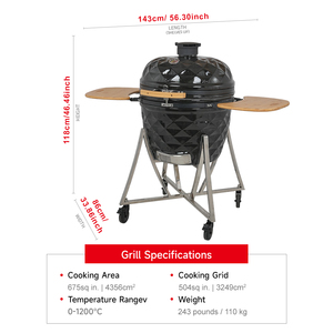 SEB Kamado fabricante 26 pulgadas ahumador carbón barbacoa parrillas <span class=keywords><strong>Asador</strong></span> De carbono cerámica barbacoa Kamado Grill - Product Image 3