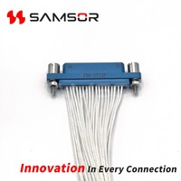 Connecteur industriel Micro-D SAMSOR J30-37TJP à 37 broches femelle, série J30, coque plastique haute fiabilité MIL-DTL-83513, câble