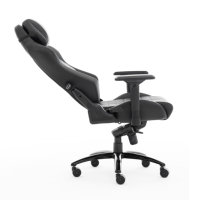 Chaise d'ordinateur ergonomique, pivotante, inclinable, avec réglage de la hauteur du siège, chaise de jeu noire