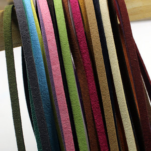 Cuerda de terciopelo coreana de 5 mm, cuero artificial para manualidades, suministros para la fabricación de joyas, accesorios de bricolaje, tarjeta de colores incluida - Product Image 4