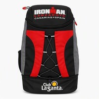 Offizieller IRONMAN Lanzarote Edition Wasserdichter Unisex-Rucksack mit Schuhfach, Verstellbarem Kordelzug und Mehreren Fächern für den Triathlon-Übergang