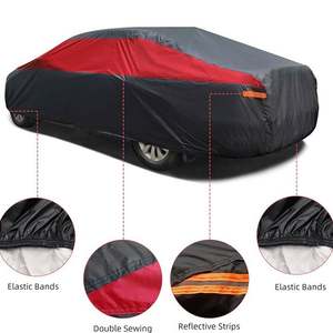 Accessoires de voiture Housse de voiture en polyester imperméable Quatre saisons Ajustement universel 99% UV 80% Protection IR Isolation thermique Imperméable à l'eau - Product Image 4